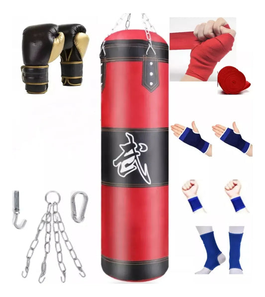 Saco de Boxeo Colgante 120 cm – Profesional, Resistente y con Accesorios